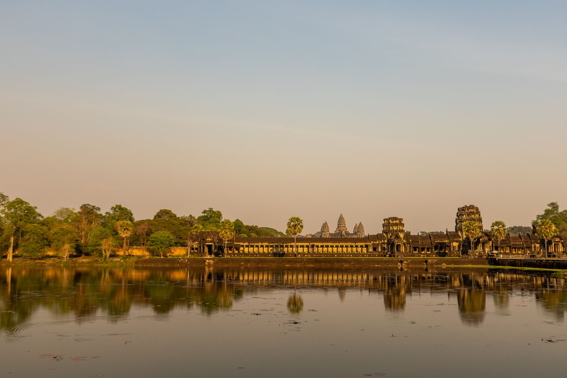 Angkor Wat reflected at dawn