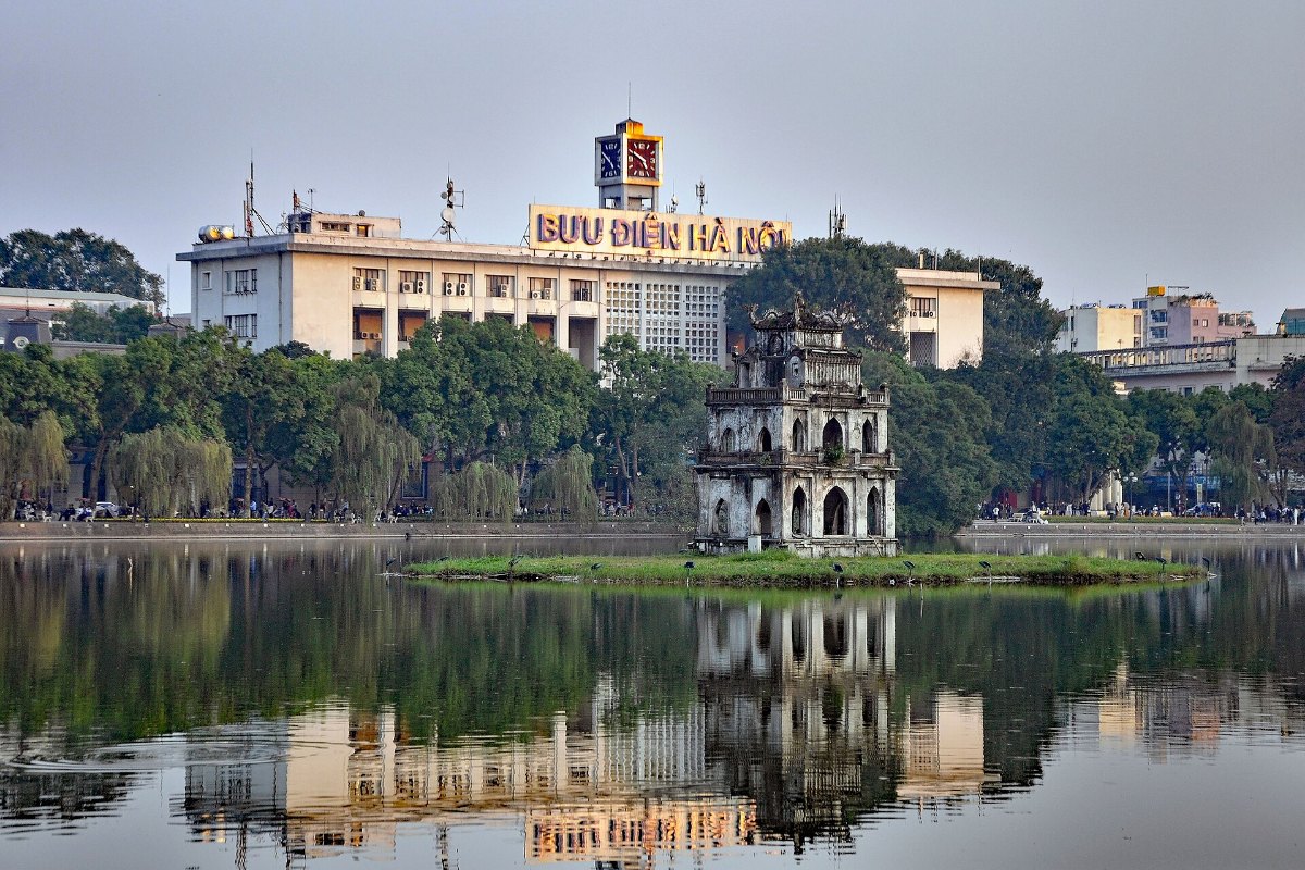 Turtle Tower on Hoàn Kiếm Lake, Hanoi