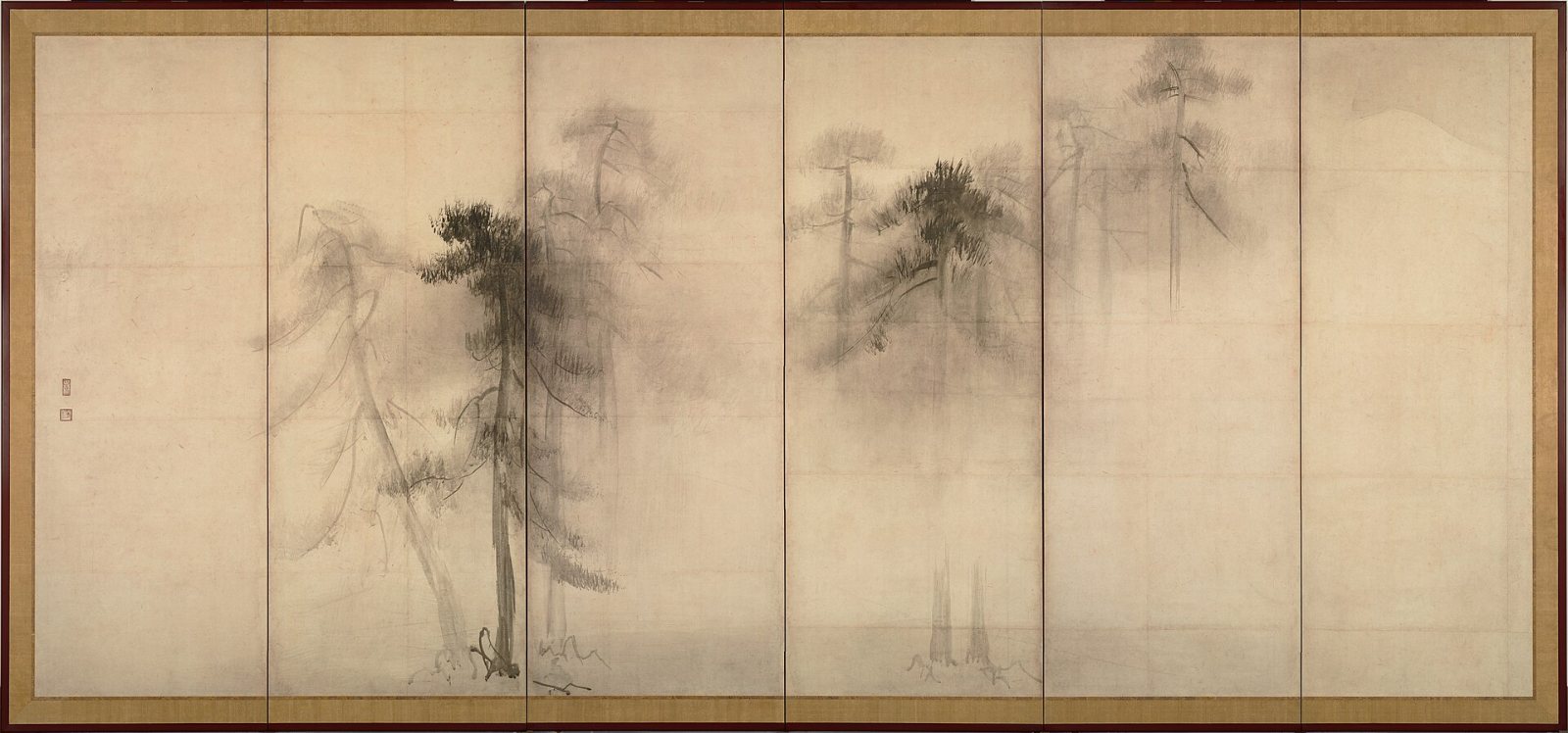 Hasegawa Tōhaku, Pine Trees, late 16th century.  Tokyo National Museum.