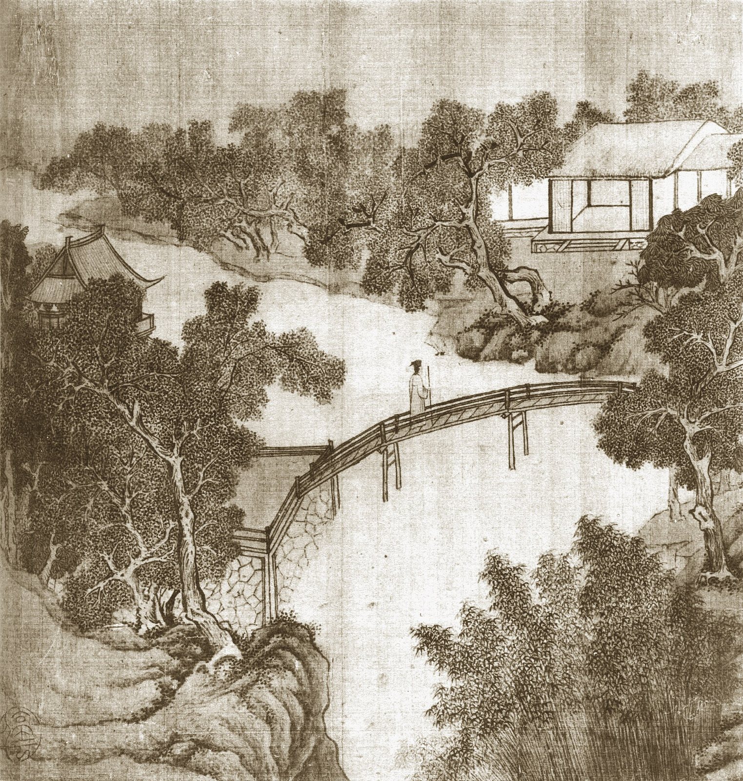 Wen Zhengming, leaf from an album of the Garden of the Humble Administrator, Ming dynasty.