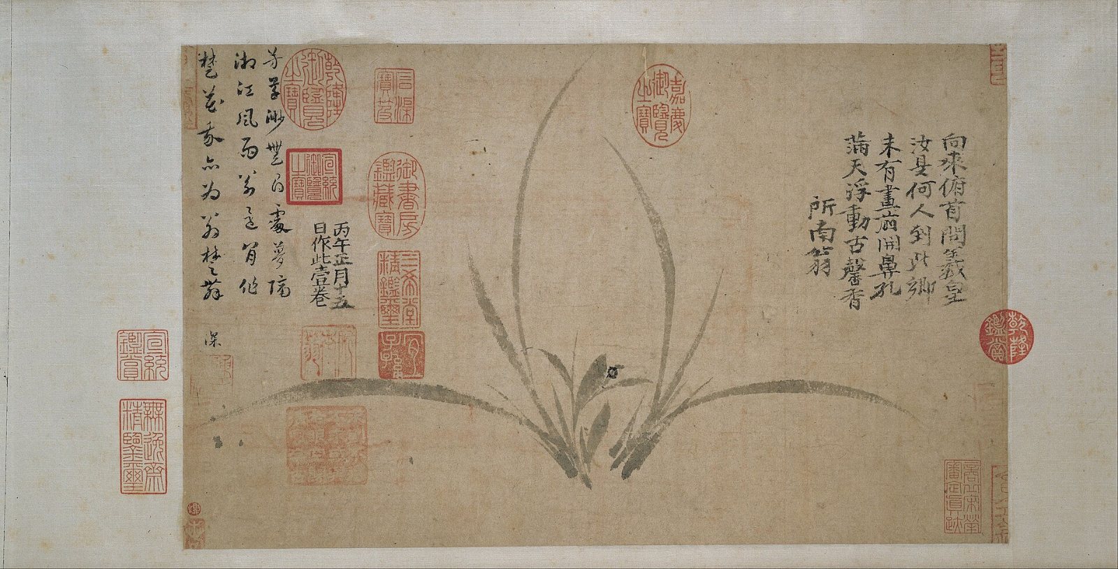 Zheng Sixiao, Ink Orchid, 1306.  Osaka City Museum of Fine Arts.
